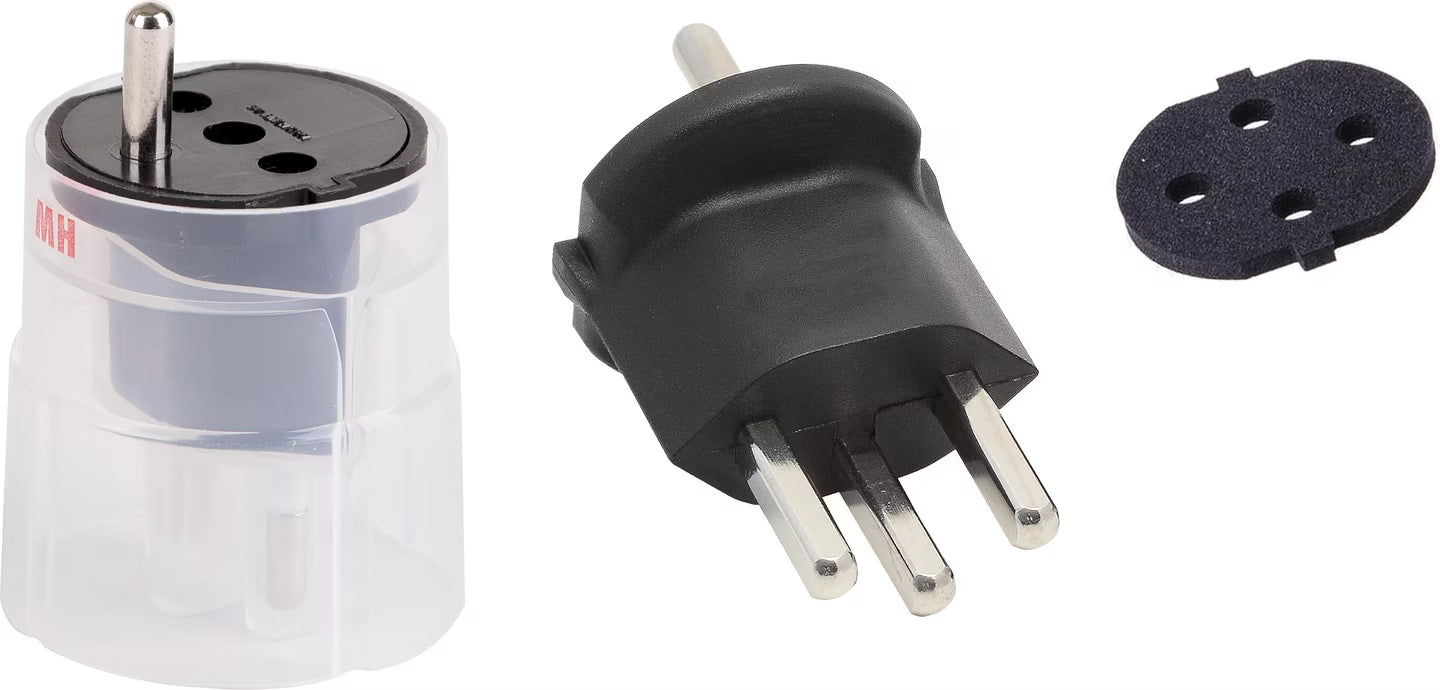 Fixadapter Typ 23 / Schuko CEE 7/7 schwarz FoxOne image 2
