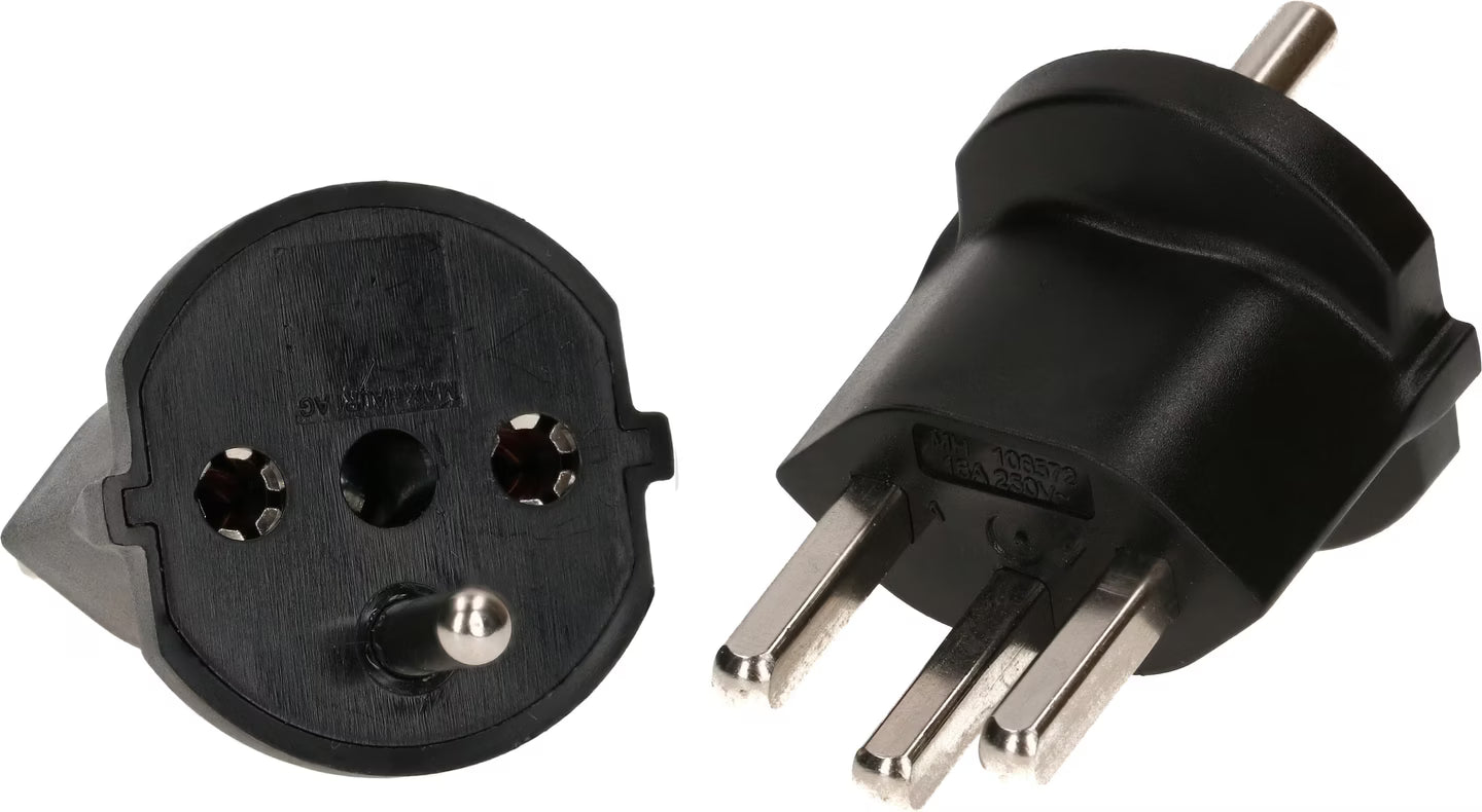 Fixadapter Typ 23 / Schuko CEE 7/7 schwarz FoxOne image 4